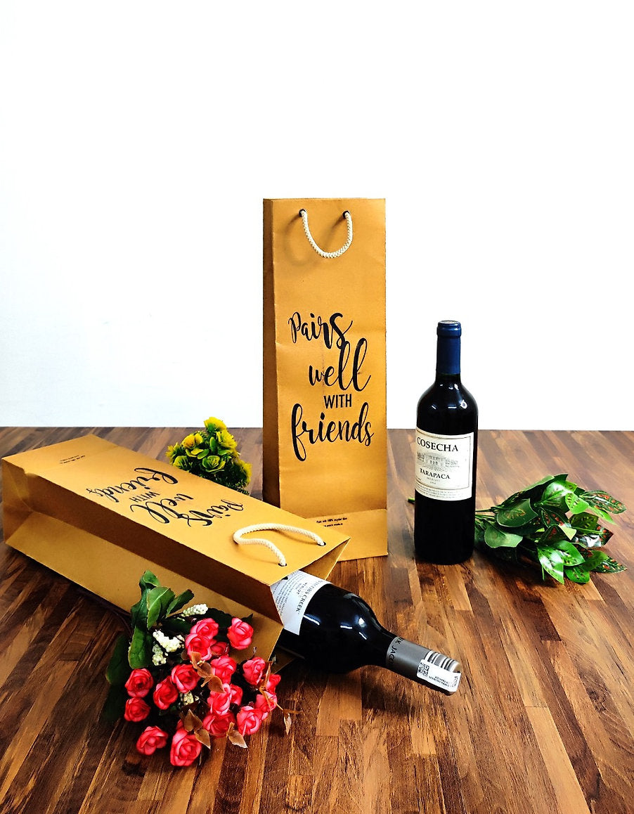 Packmate Wine Bag (Pack of 5) Made From 100% Recycled Paper