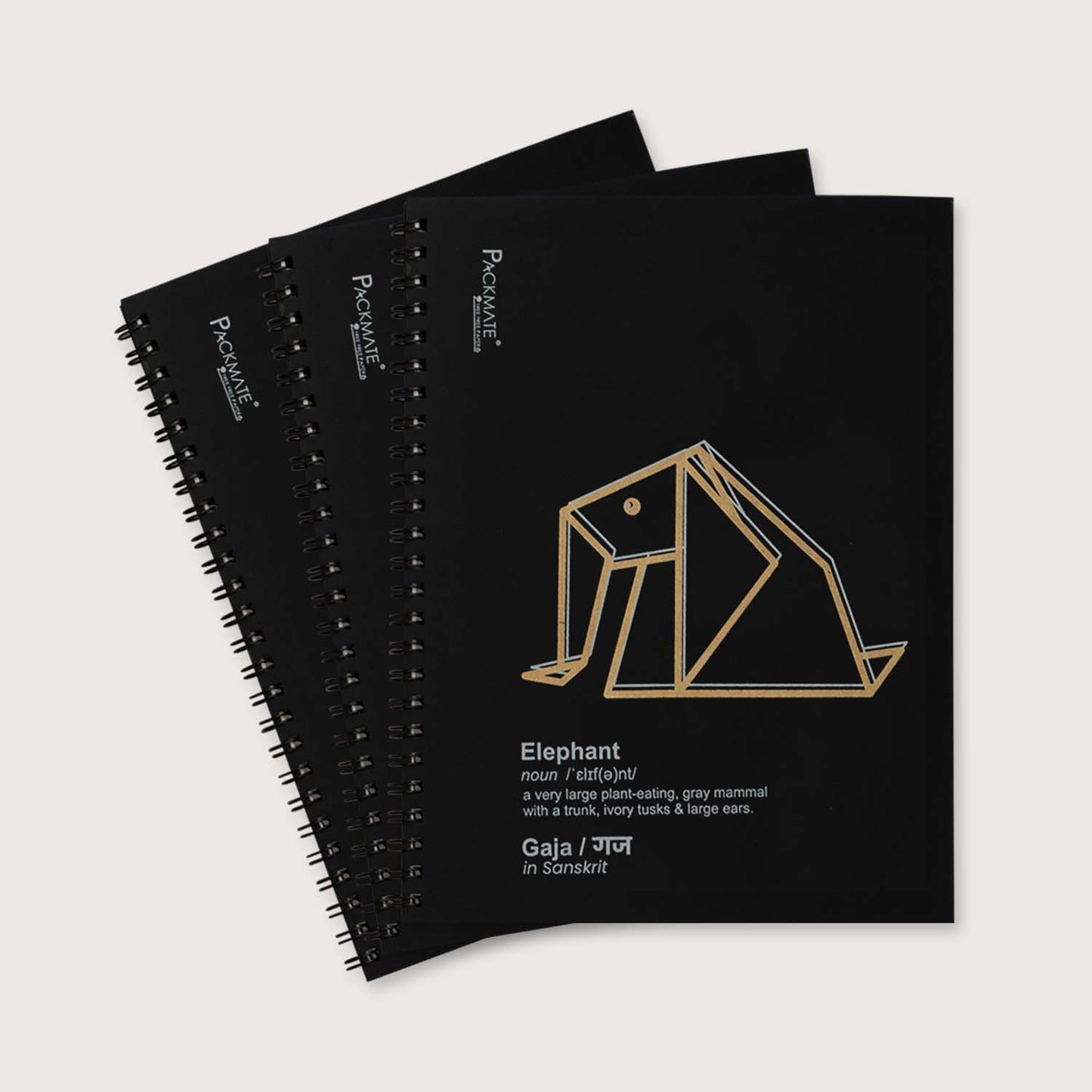 Packmate Spiral Notebook - Ruled (Pack of 3) Made From 100% Recycled Paper