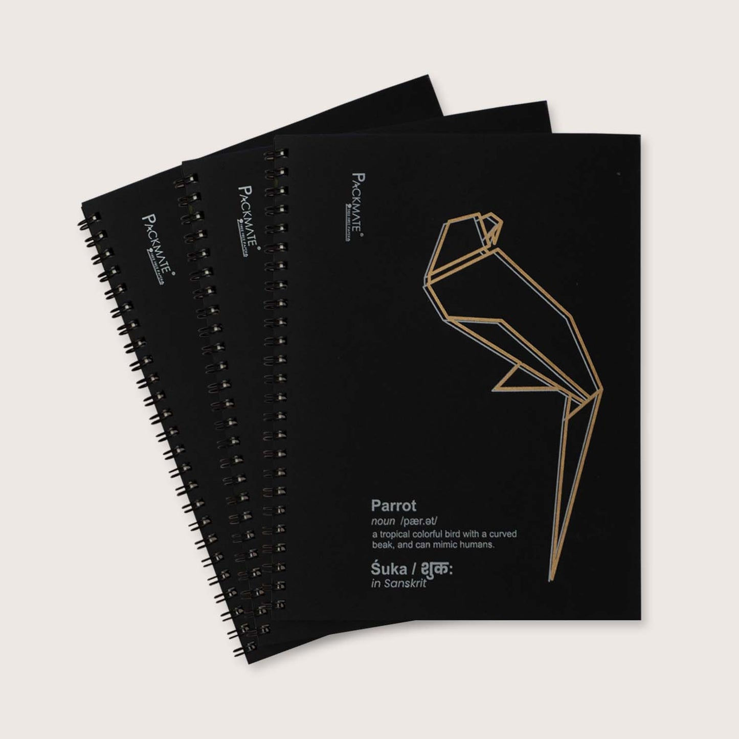 Packmate Spiral Notebook - Ruled (Pack of 3) Made From 100% Recycled Paper