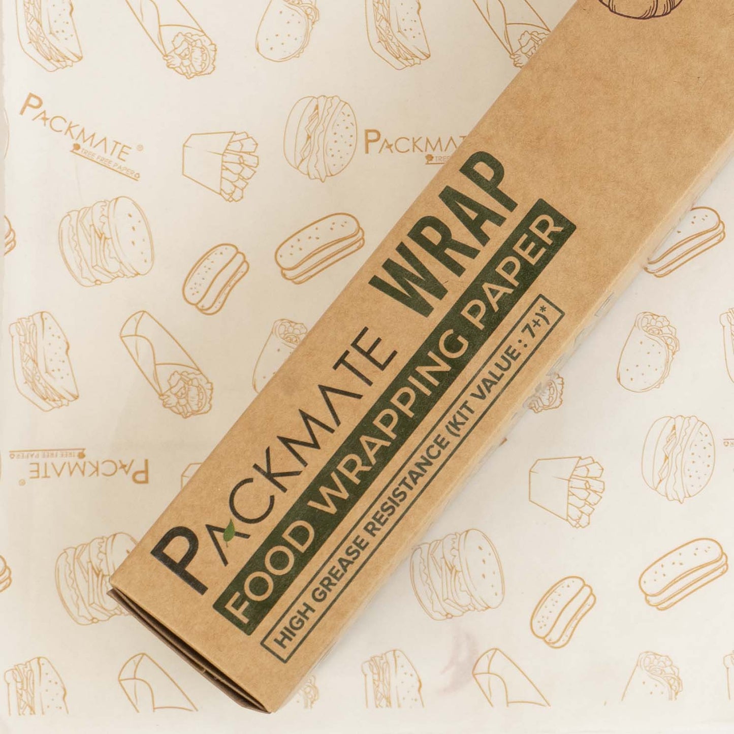 Packmate Wrap - Greaseproof Food Wraping Paper Combo (1 Brown + 1 White), 21 (15+6) Meter Roll