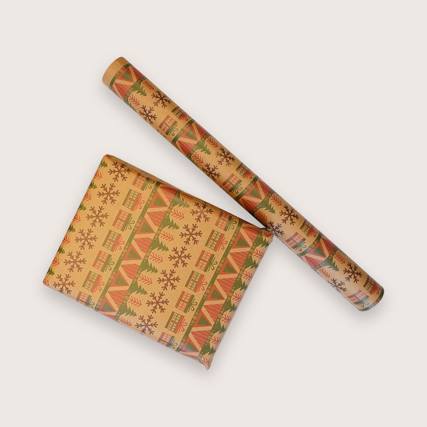 Packmate Gift Wrapping Paper (Pack of 4 Sheets) Made From 100% Recycled Paper