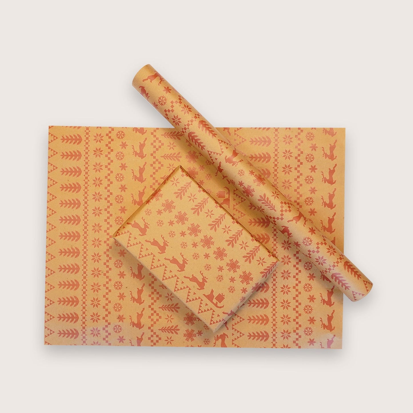 Packmate Gift Wrapping Paper (Pack of 4 Sheets) Made From 100% Recycled Paper