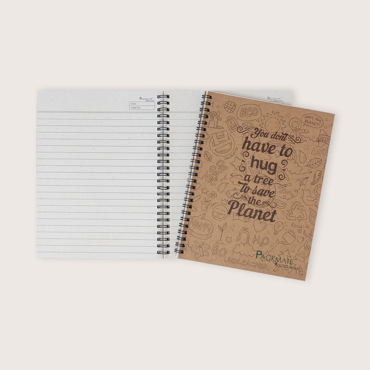 Packmate Spiral Notebook - Ruled (Pack of 3) Made From 100% Recycled Paper