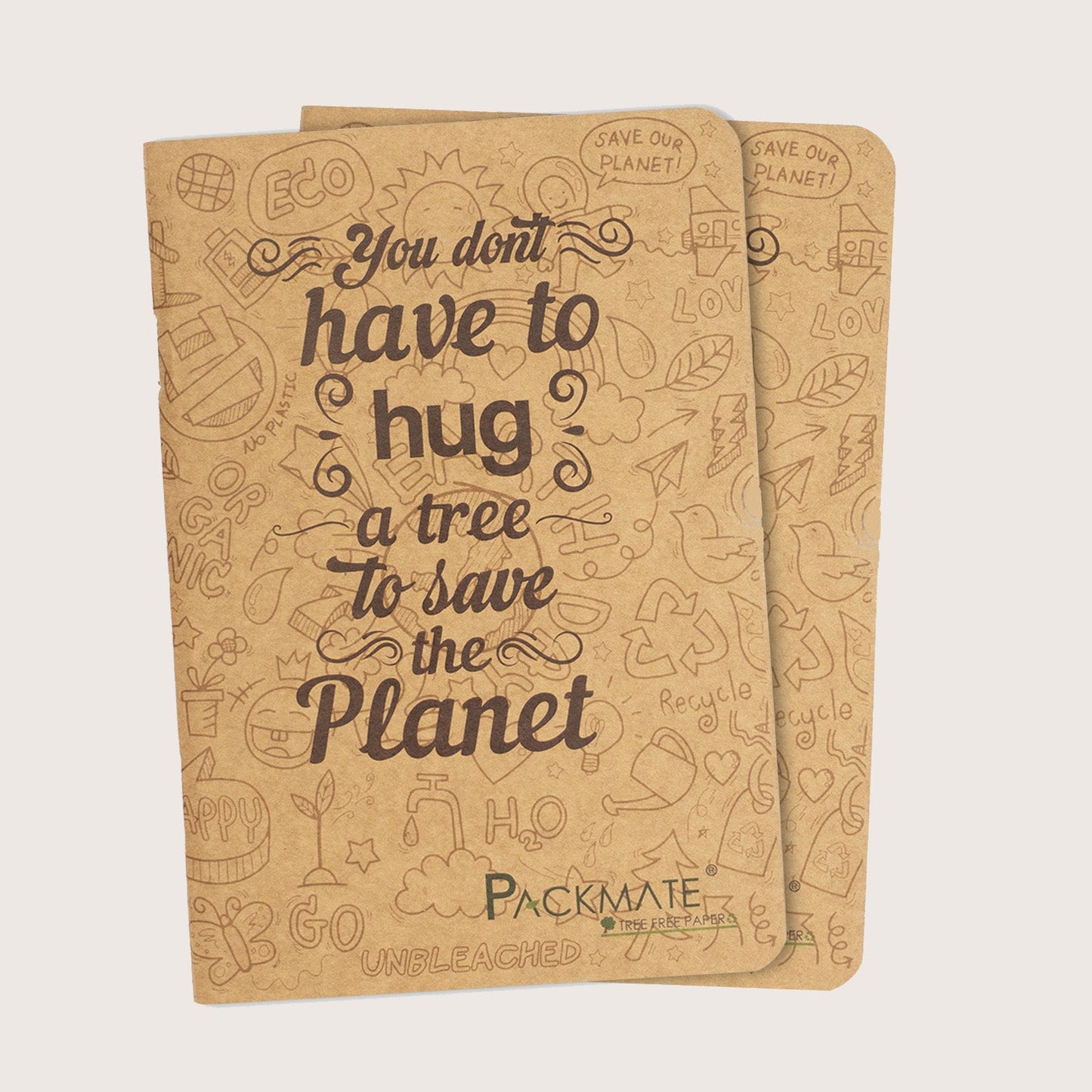 Packmate Unruled Notepad (Pack of 5) Made From 100% Recycled Paper