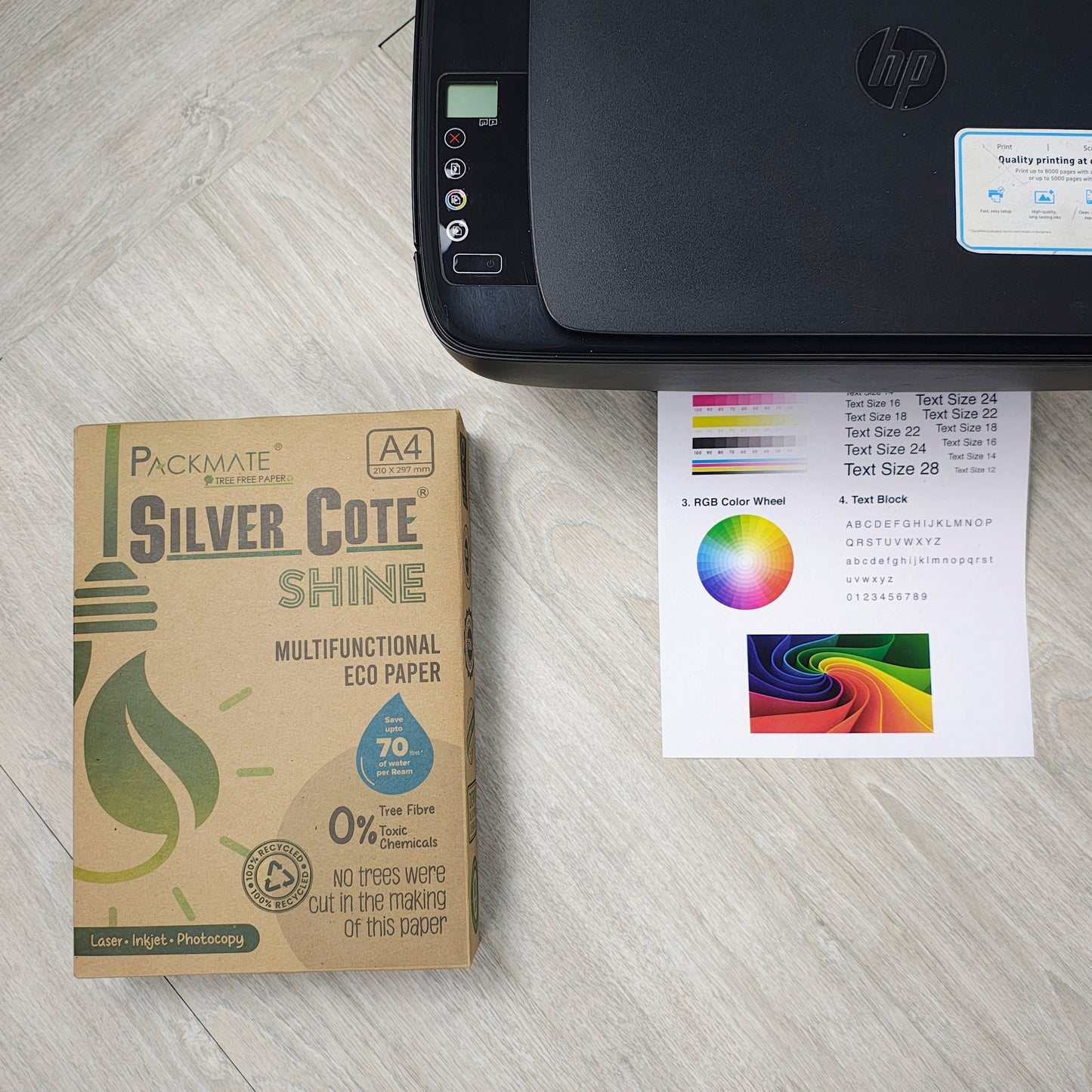 Packmate Silvercote Shine White A4 Sheet Packet, 100 Sheets | Made From 100% Recycled Paper