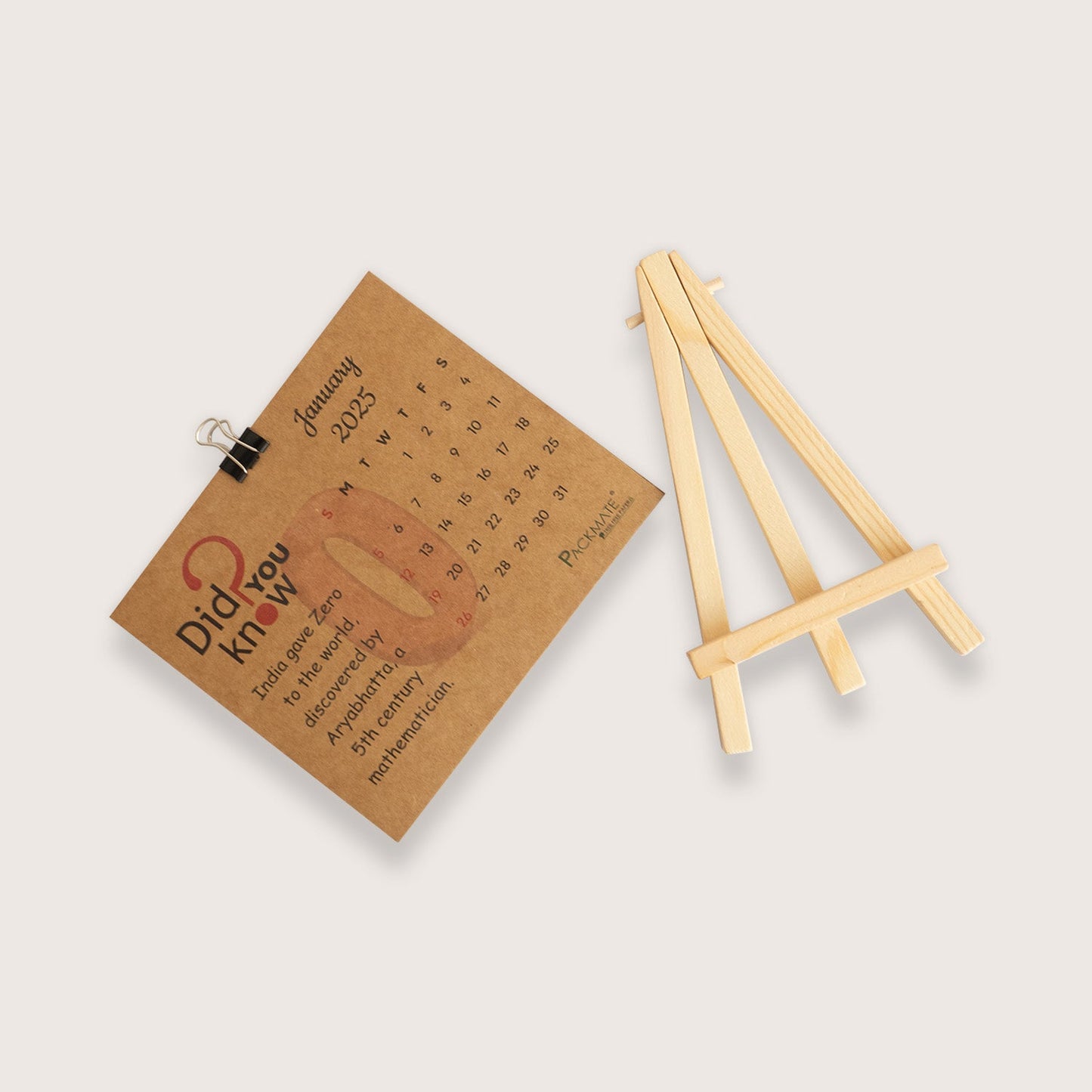 Packmate Calendar | 2025 (Pack of 2) Made From 100% Recycled Paper