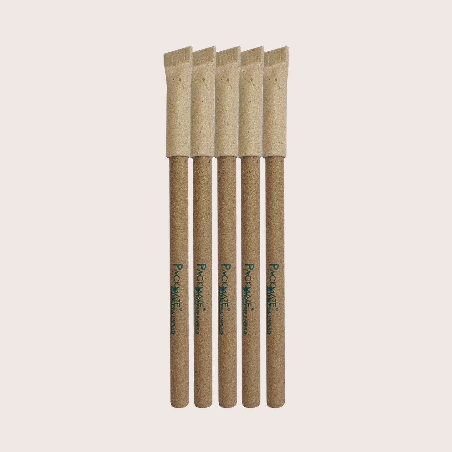 Packmate Recycled Paper Pens (Pack of 5) Made From 100% Recycled Paper