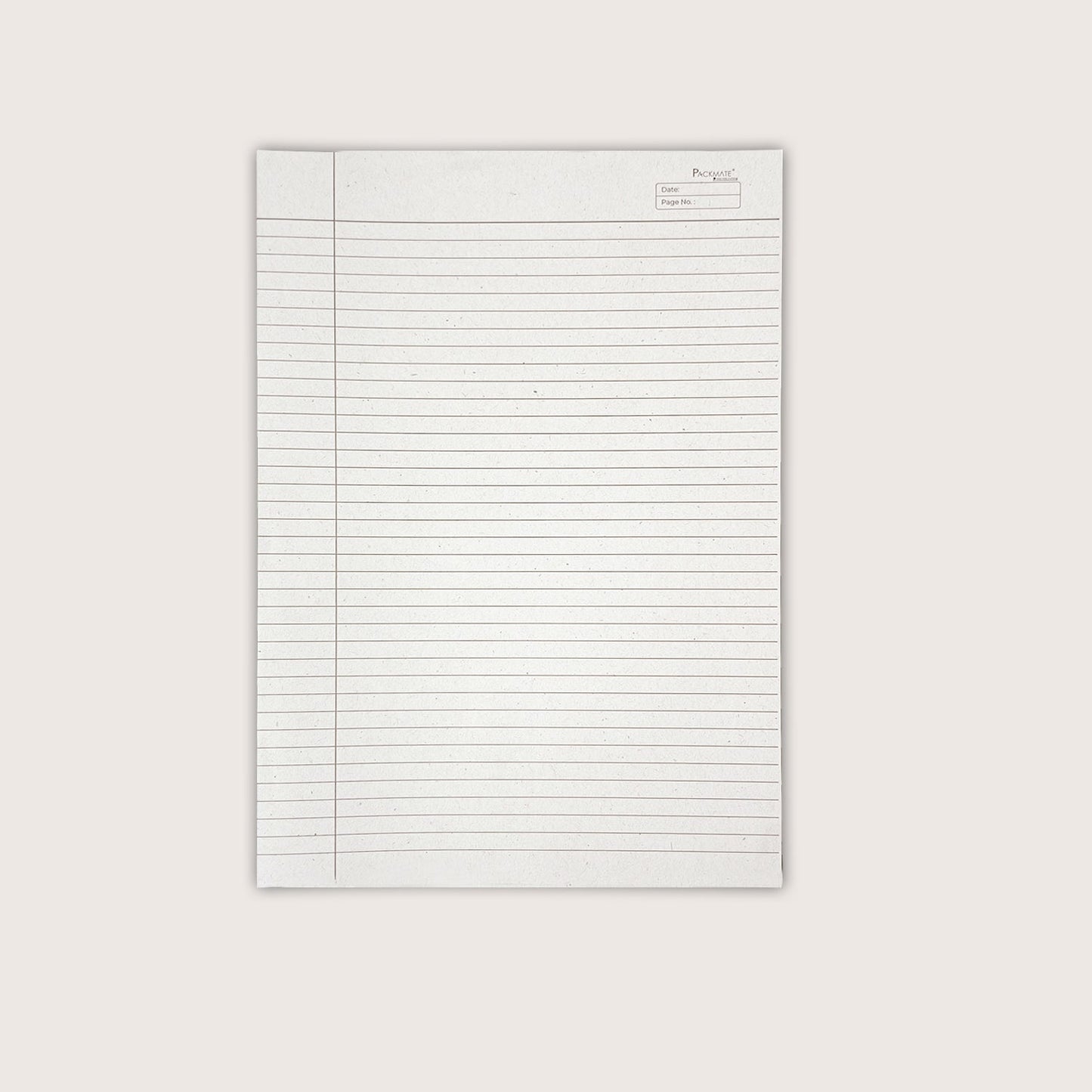 Packmate Unbleached Natural White Ruled A4 Project Sheets (Not Bright White) - 80 GSM, 100 Sheets