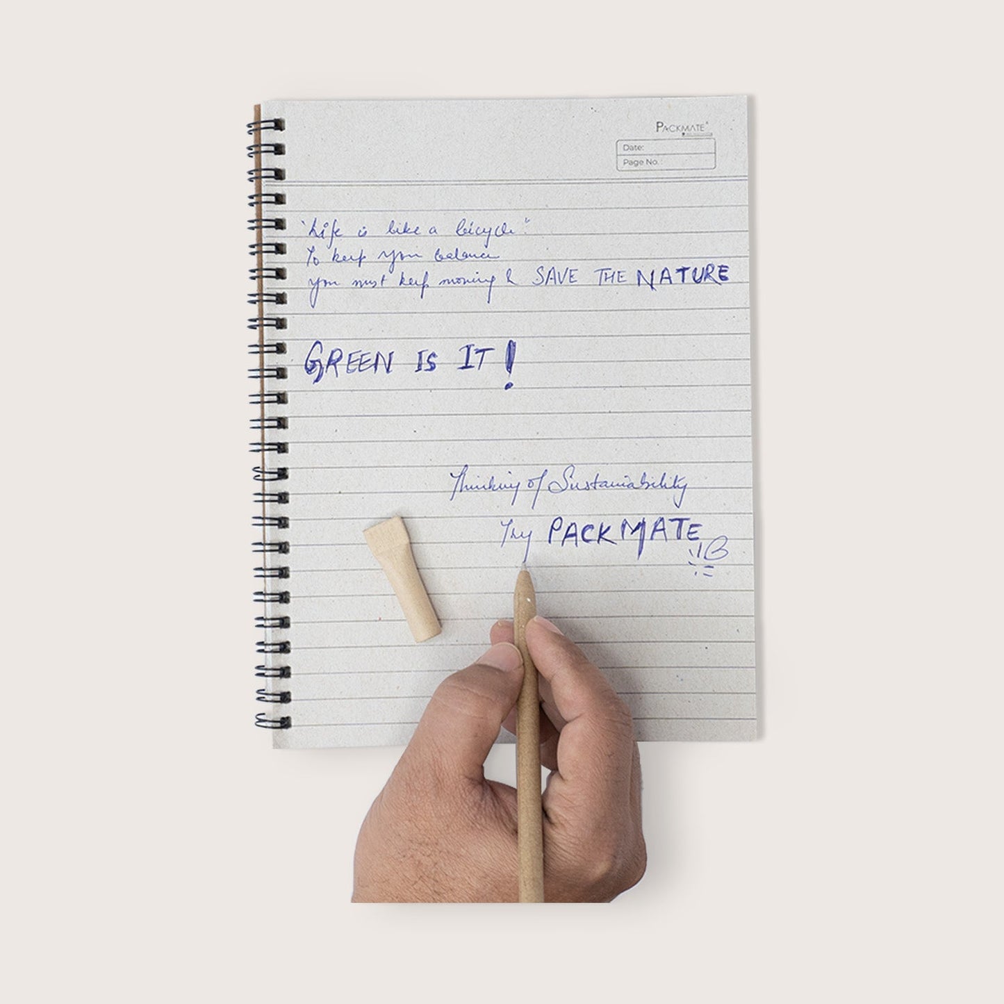 Packmate Spiral Notebook - Ruled (Pack of 3) Made From 100% Recycled Paper
