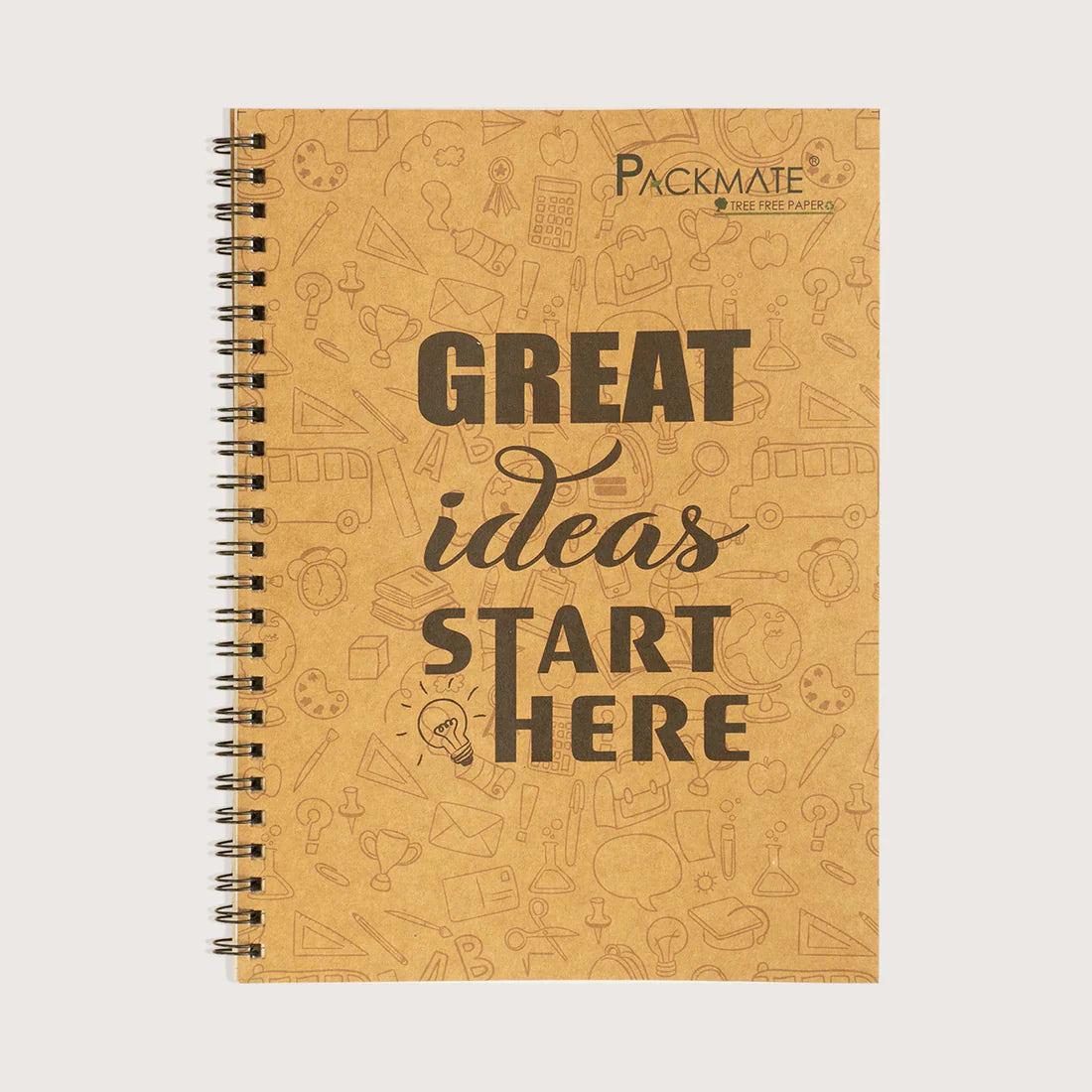packmate spiral notebook - ruled (pack of 5) made from 100% recycled paper