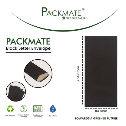 Packmate Black Office Envelope | Made from 100% Recycled Paper