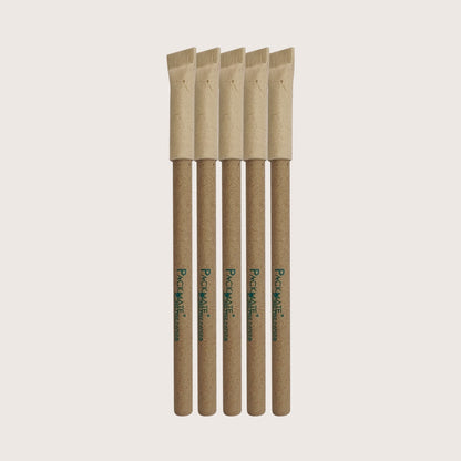 Packmate Recycled Paper Pens (Pack of 5)  Made From 100% Recycled Paper