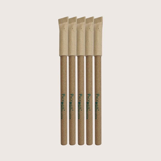 Packmate Recycled Paper Pens (Pack of 5)  Made From 100% Recycled Paper