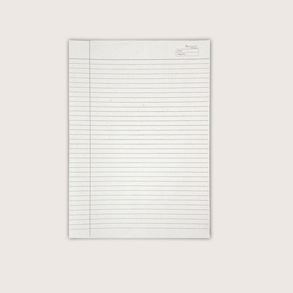 Packmate Unbleached Natural White Ruled A4 Project Sheets (Not Bright White) - 80 GSM, 100 Sheets