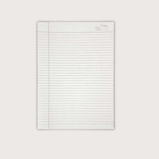 Packmate Unbleached Natural White Ruled A4 Project Sheets (Not Bright White) - 80 GSM, 100 Sheets
