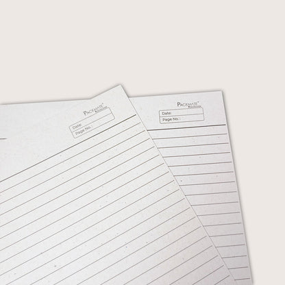 Packmate Unbleached Natural White Ruled A4 Project Sheets (Not Bright White) - 80 GSM, 100 Sheets